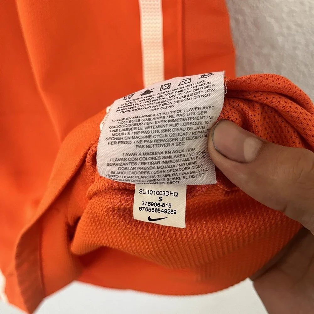 Nike Netherlands KNVB Authentic Dri-FIT Home Jersey Orange Small Lion Crest